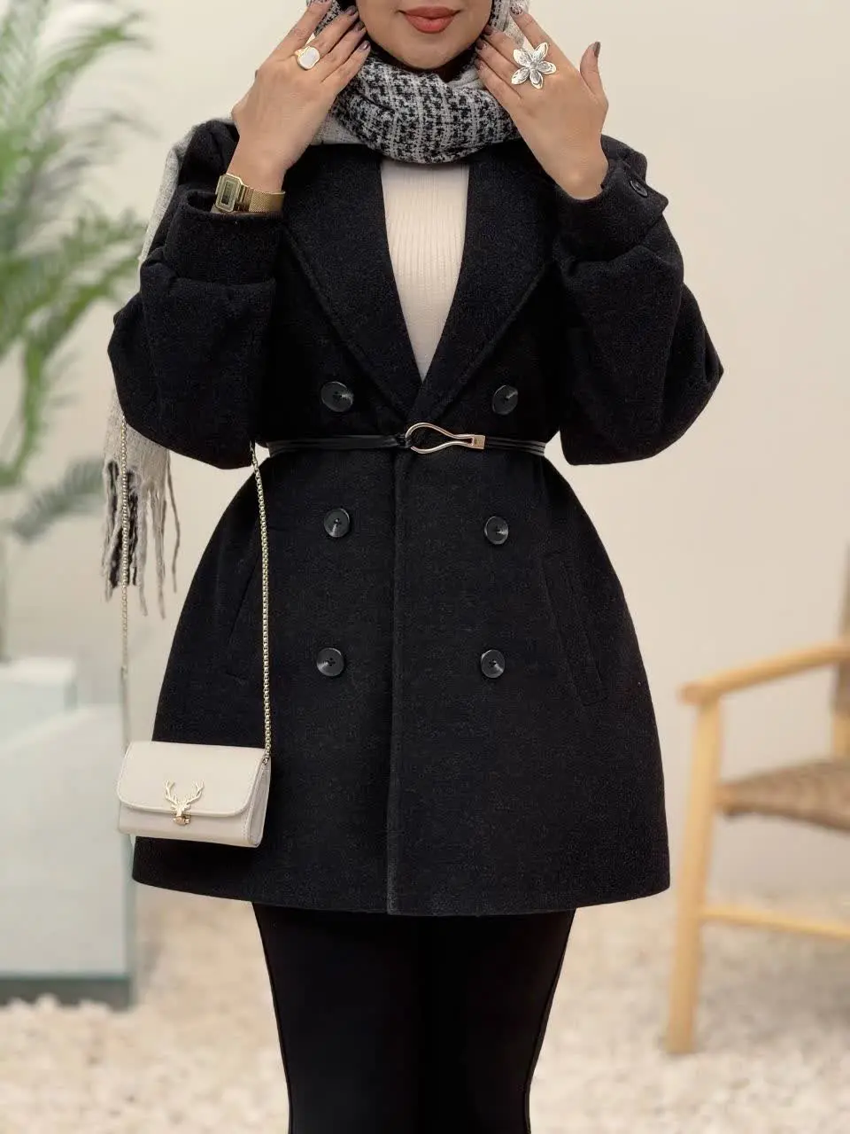 3808-پالتو آستردار آیناز